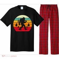 Bigfoot Fishing Retro Sunset Pajama Set thumb 0