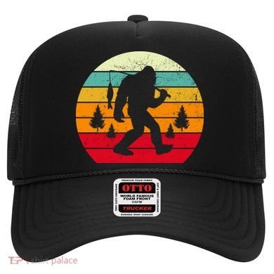 Bigfoot Fishing Retro Sunset Hat