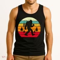Bigfoot Fishing Retro Sunset Tank Top thumb 3