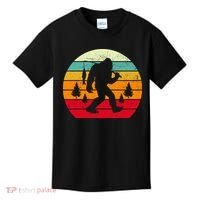 Bigfoot Fishing Retro Sunset Kids T-Shirt thumb 0
