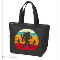 Bigfoot Fishing Retro Sunset Tote Bag thumb 3