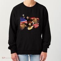 Ben Franklin Riding Eagle Funny July 4th American Flag Women's Sweatshirt thumb 0