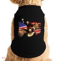Ben Franklin Riding Eagle Funny July 4th American Flag Doggie Tank thumb 0