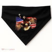 Ben Franklin Riding Eagle Funny July 4th American Flag USA-Made Doggie Bandana thumb 0