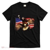 Ben Franklin Riding Eagle Funny July 4th American Flag T-Shirt thumb 0