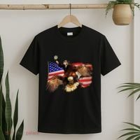 Ben Franklin Riding Eagle Funny July 4th American Flag T-Shirt thumb 2