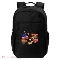 Ben Franklin Riding Eagle Funny July 4th American Flag Backpack thumb 0