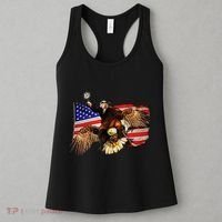 Ben Franklin Riding Eagle Funny July 4th American Flag Women's Tank Top thumb 3