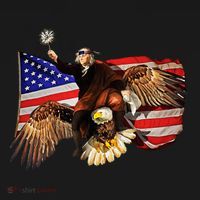 Ben Franklin Riding Eagle Funny July 4th American Flag Women's Tank Top thumb 5