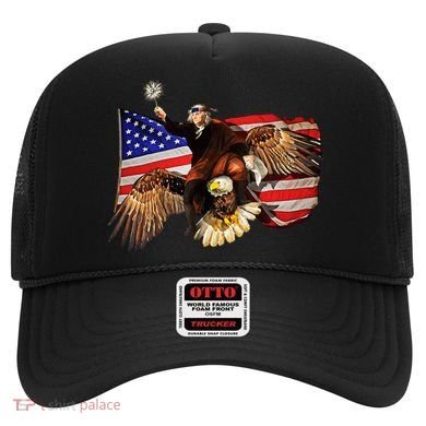 Ben Franklin Riding Eagle Funny July 4th American Flag Hat