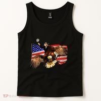 Ben Franklin Riding Eagle Funny July 4th American Flag Tank Top thumb 2