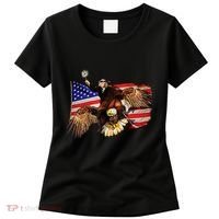 Ben Franklin Riding Eagle Funny July 4th American Flag Women's T-Shirt thumb 0