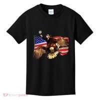Ben Franklin Riding Eagle Funny July 4th American Flag Kids T-Shirt thumb 0