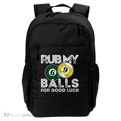 Billiards Funny Rub My Balls For Good Luck Gift Backpack