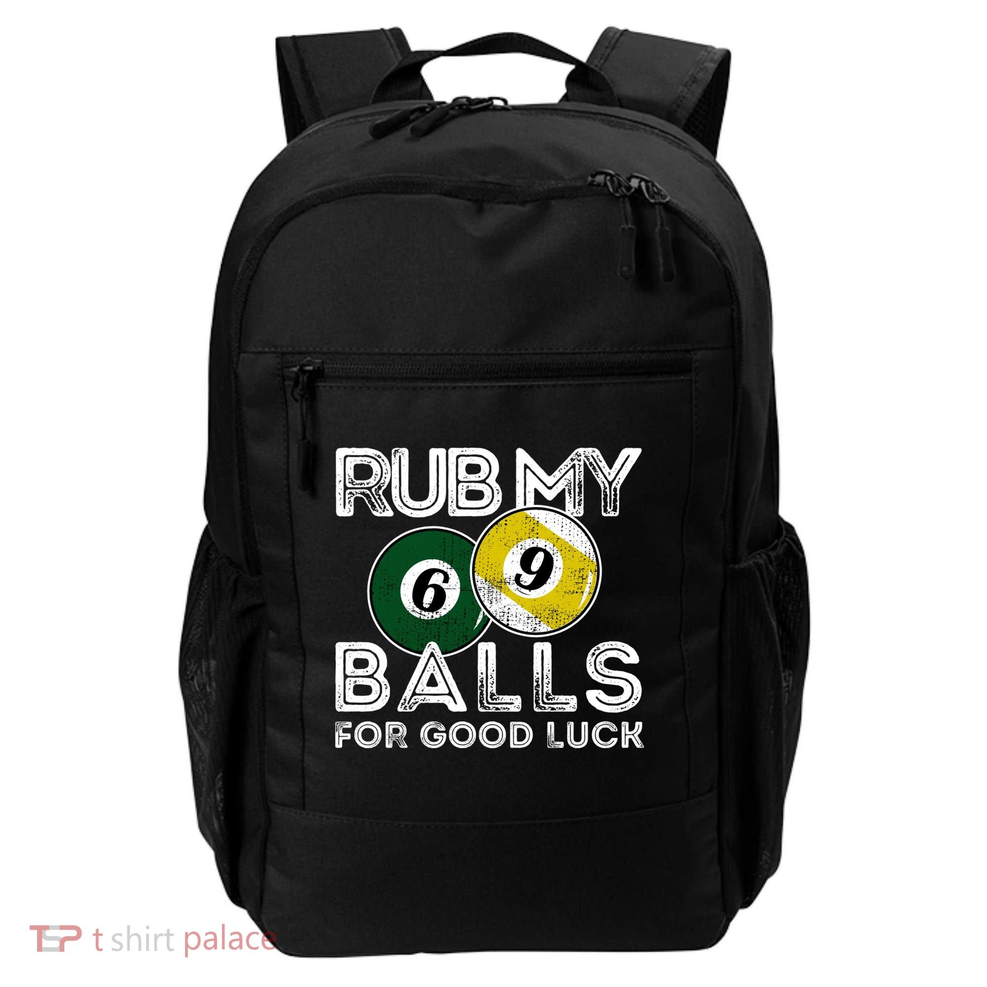 Billiards Funny Rub My Balls For Good Luck Gift Backpack