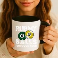 Billiards Funny Rub My Balls For Good Luck Gift Coffee Mug thumb 3