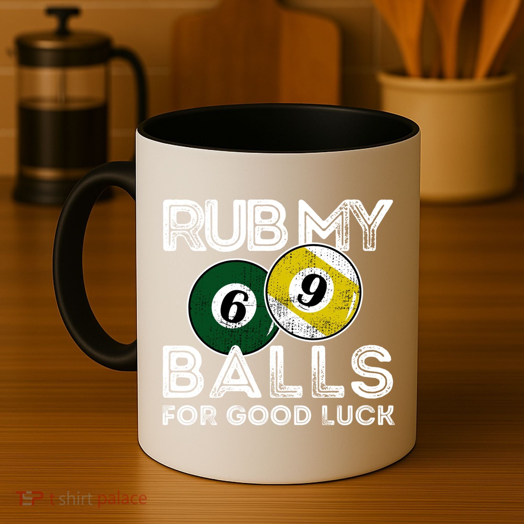 Billiards Funny Rub My Balls For Good Luck Gift Coffee Mug