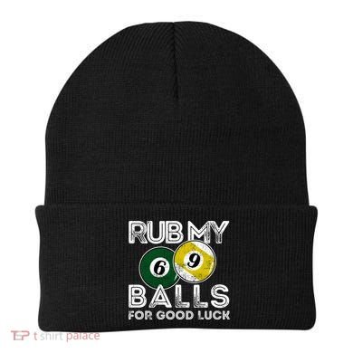Billiards Funny Rub My Balls For Good Luck Gift Beanie