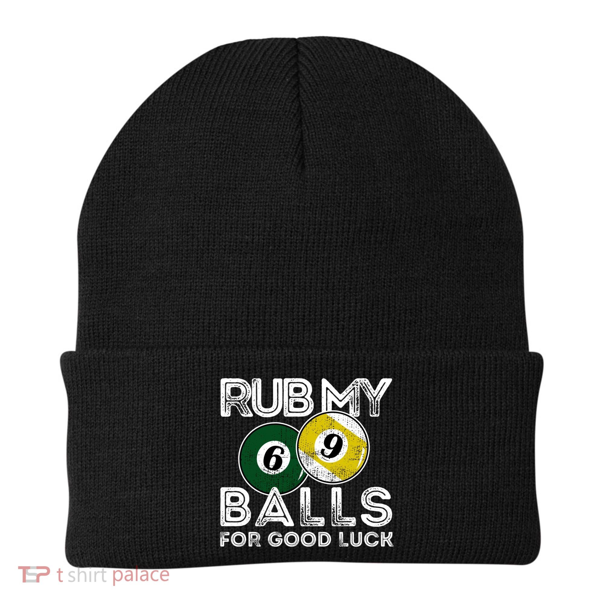 Billiards Funny Rub My Balls For Good Luck Gift Beanie