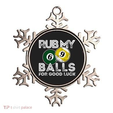 Billiards Funny Rub My Balls For Good Luck Gift Ornament