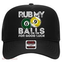Billiards Funny Rub My Balls For Good Luck Gift Hat thumb 0