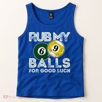 Billiards Funny Rub My Balls For Good Luck Gift Tank Top thumb 2