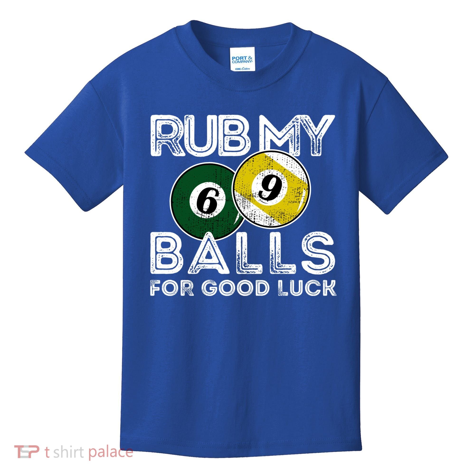 Billiards Funny Rub My Balls For Good Luck Gift Kids T-Shirt