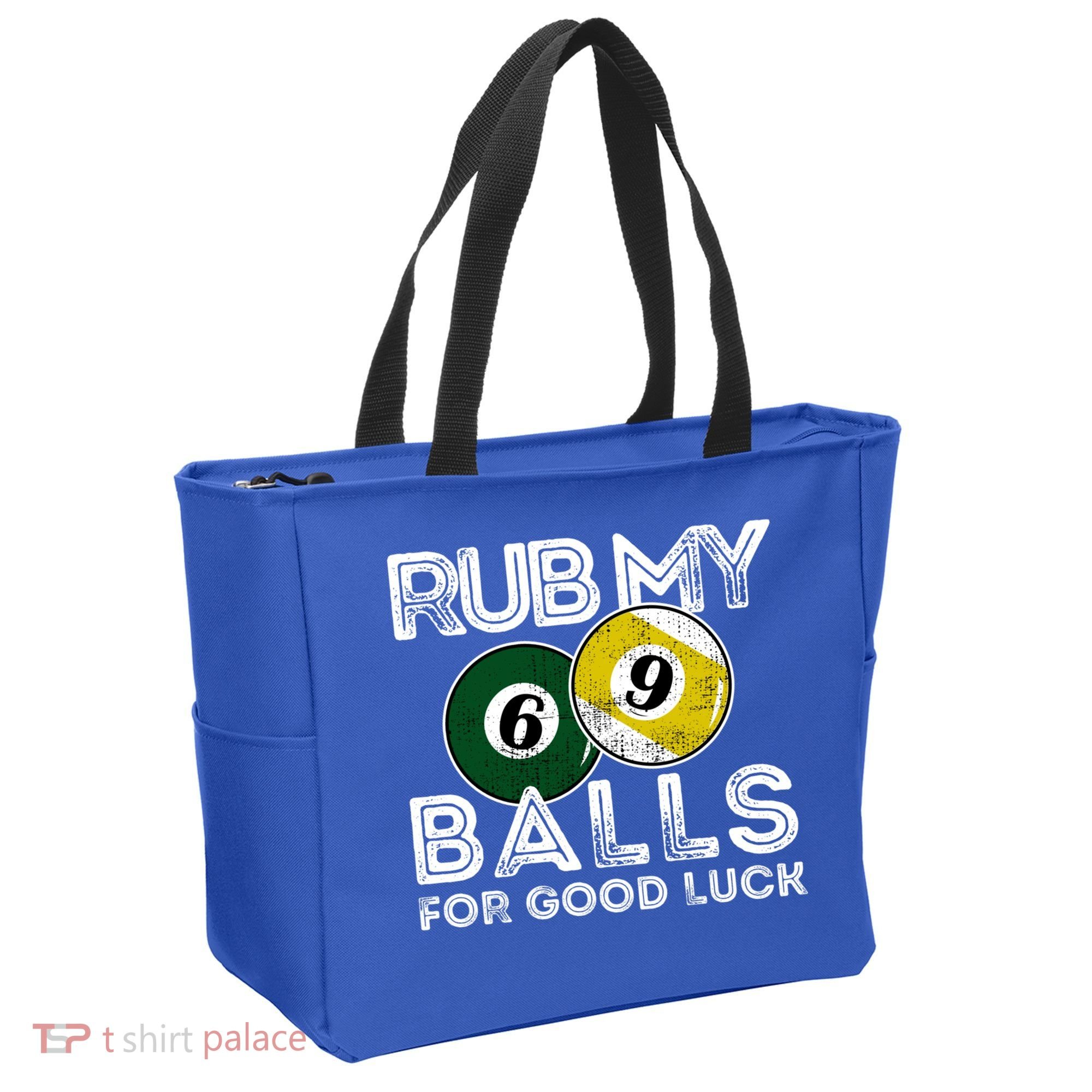 Billiards Funny Rub My Balls For Good Luck Gift Tote Bag