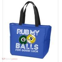 Billiards Funny Rub My Balls For Good Luck Gift Tote Bag thumb 3