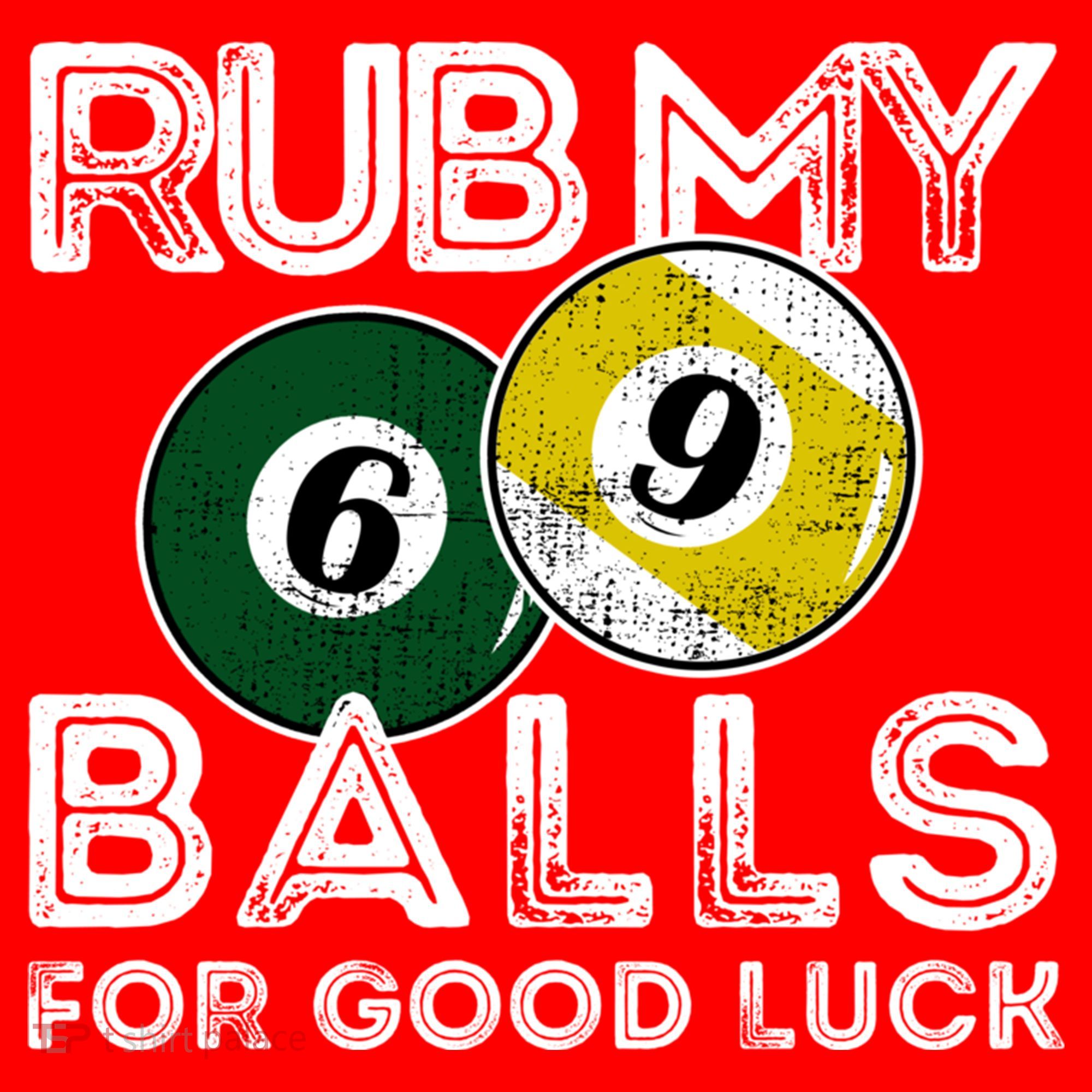 Billiards Funny Rub My Balls For Good Luck Gift Santa Hat