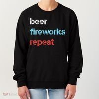 Beer Fireworks Repeat 4Th Of July Beer Drinking Women's Sweatshirt thumb 0