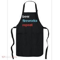 Beer Fireworks Repeat 4Th Of July Beer Drinking Apron thumb 0