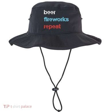 Beer Fireworks Repeat 4Th Of July Beer Drinking Bucket Hat