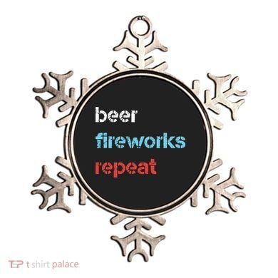 Beer Fireworks Repeat 4Th Of July Beer Drinking Ornament