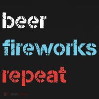 Beer Fireworks Repeat 4Th Of July Beer Drinking Visor thumb 3