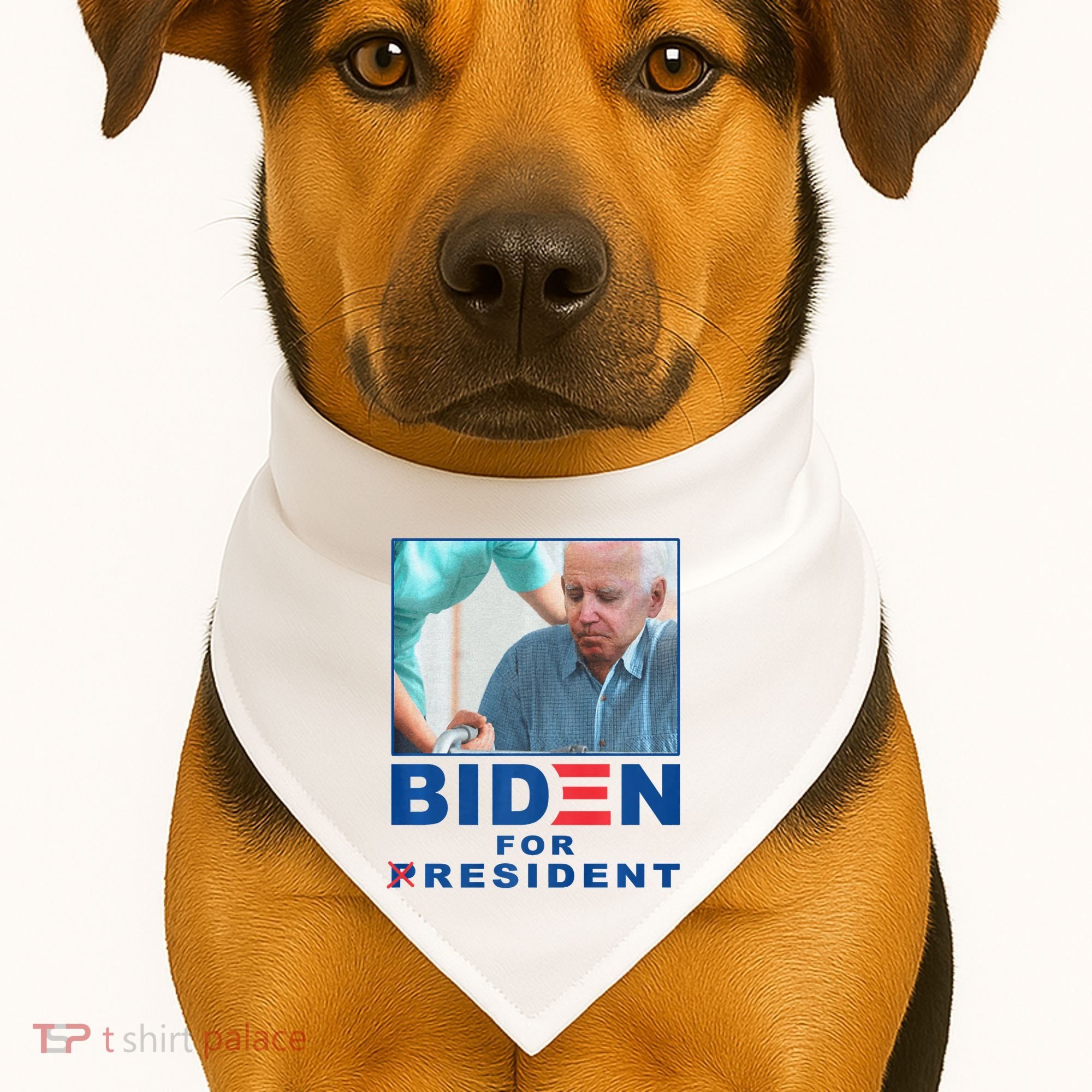 Biden For Resident Funny Biden Nursing USA-Made Doggie Bandana