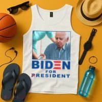 Biden For Resident Funny Biden Nursing Tank Top thumb 4