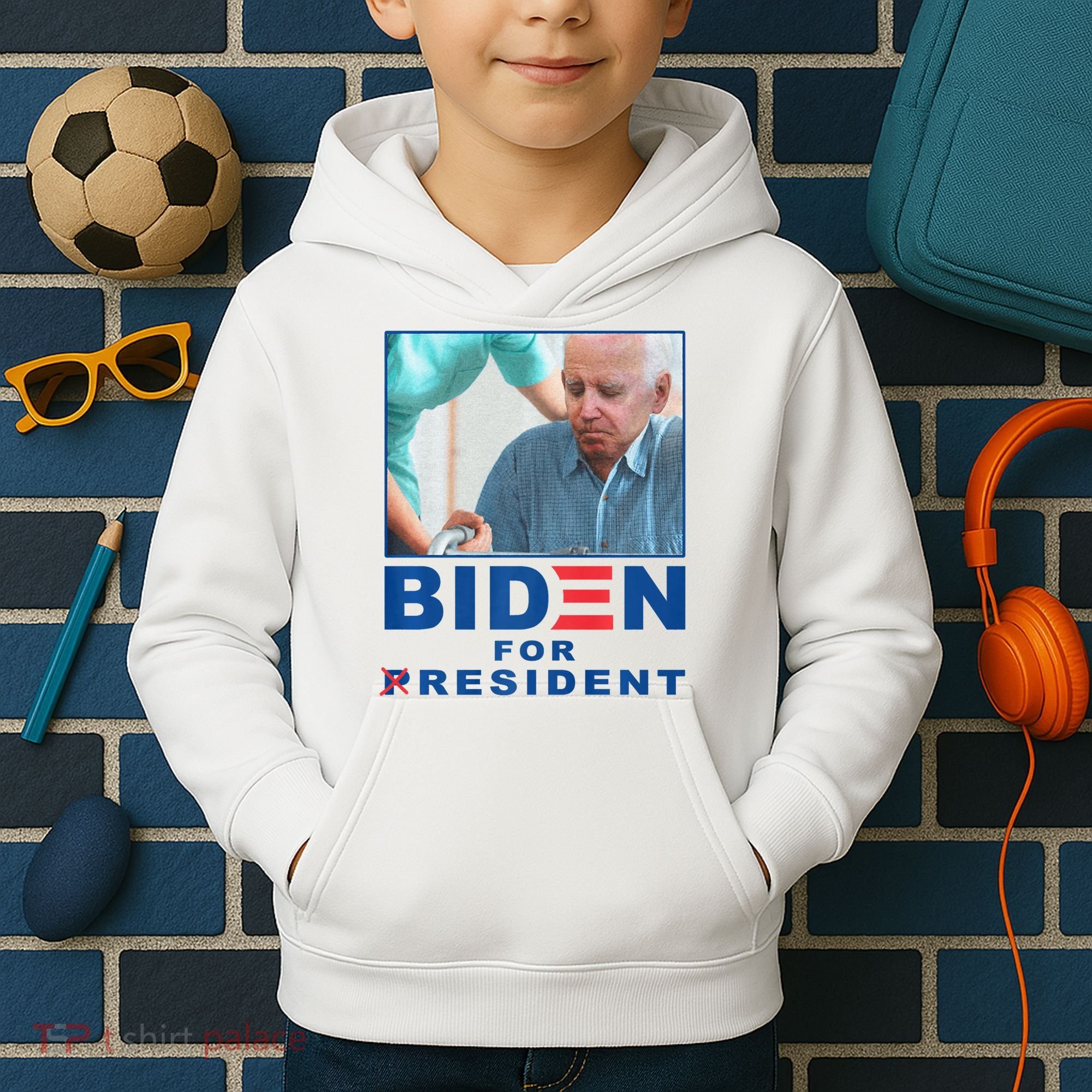Biden For Resident Funny Biden Nursing Kids Hoodie