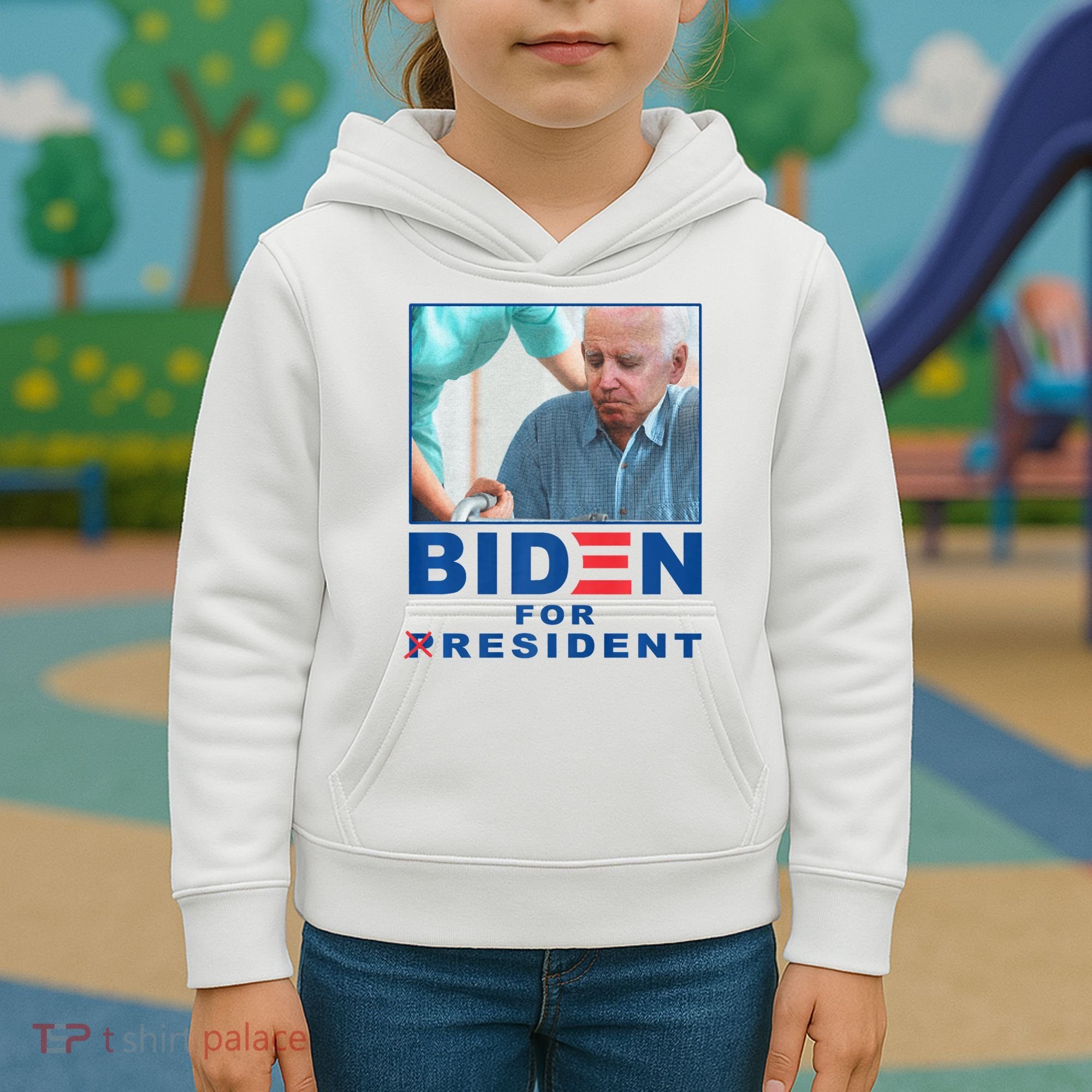 Biden For Resident Funny Biden Nursing Kids Hoodie