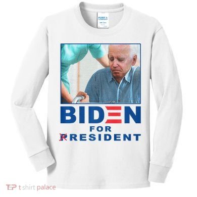 Biden For Resident Funny Biden Nursing Kids Long Sleeve Shirt