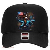 Bigfoot Fireworks Riding A Trex With Usa Flag Hat thumb 0
