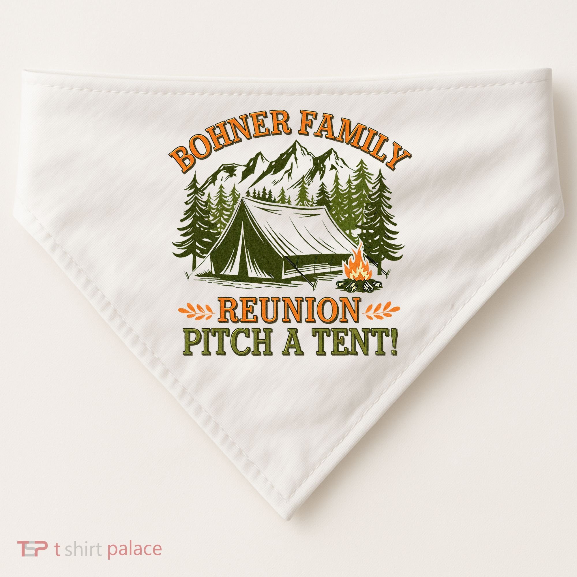 Bohner Family Reunion Pitch A Tent USA-Made Doggie Bandana