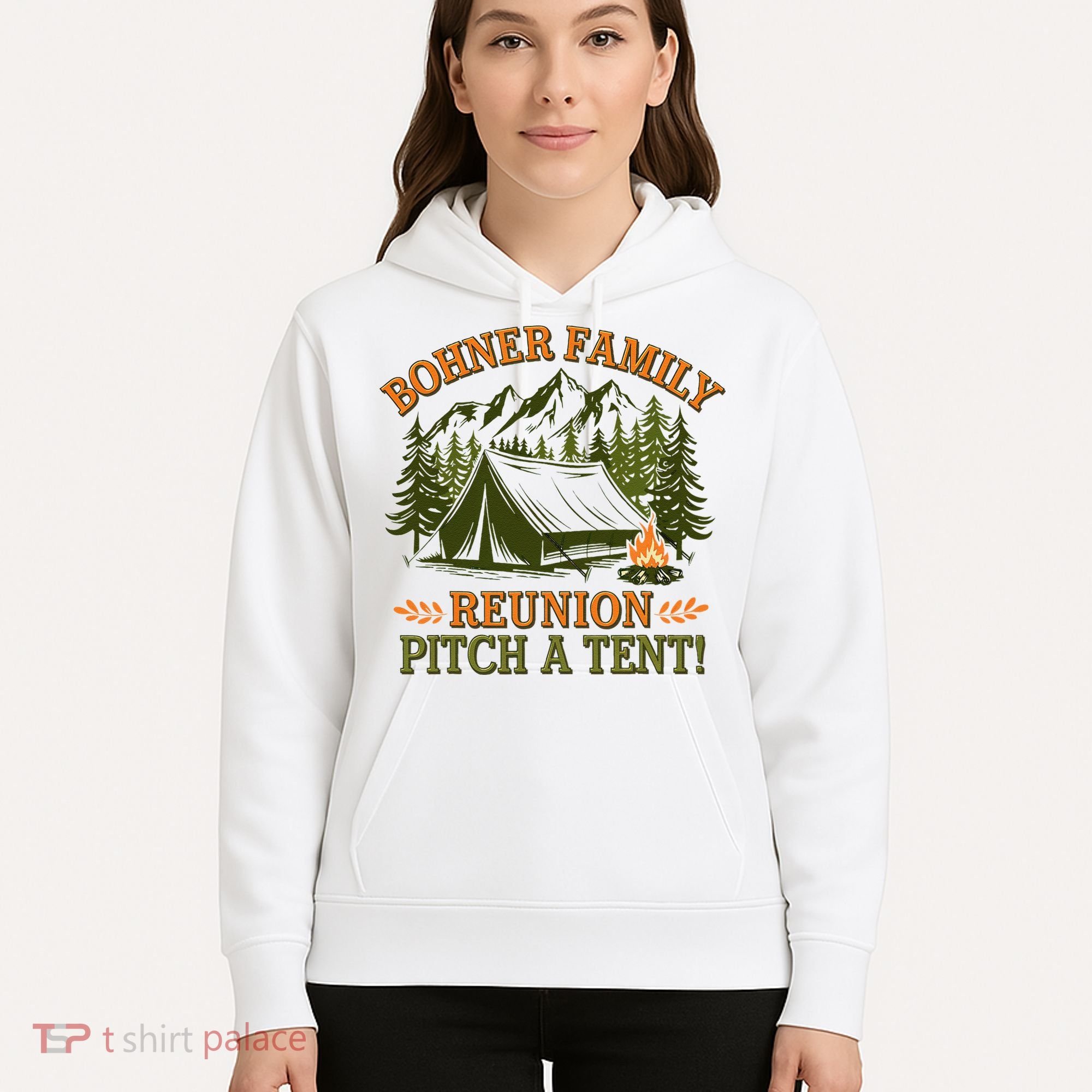 Bohner Family Reunion Pitch A Tent Hoodie