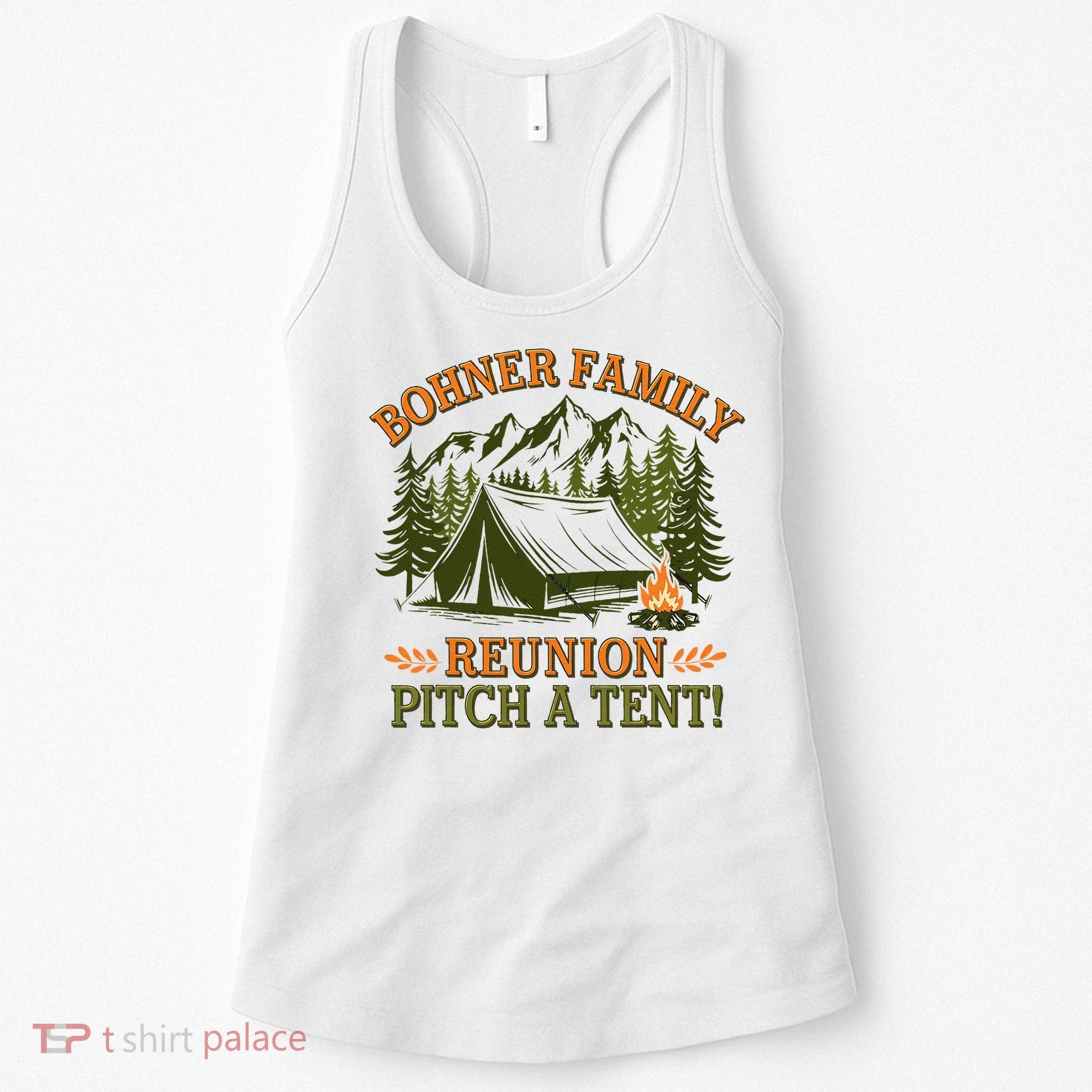 Bohner Family Reunion Pitch A Tent Women's Tank Top
