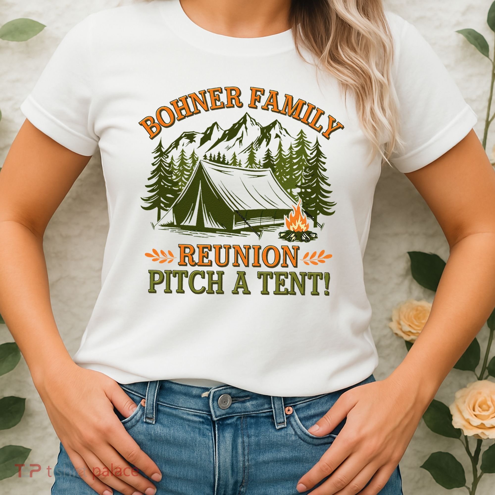 Bohner Family Reunion Pitch A Tent Women's T-Shirt