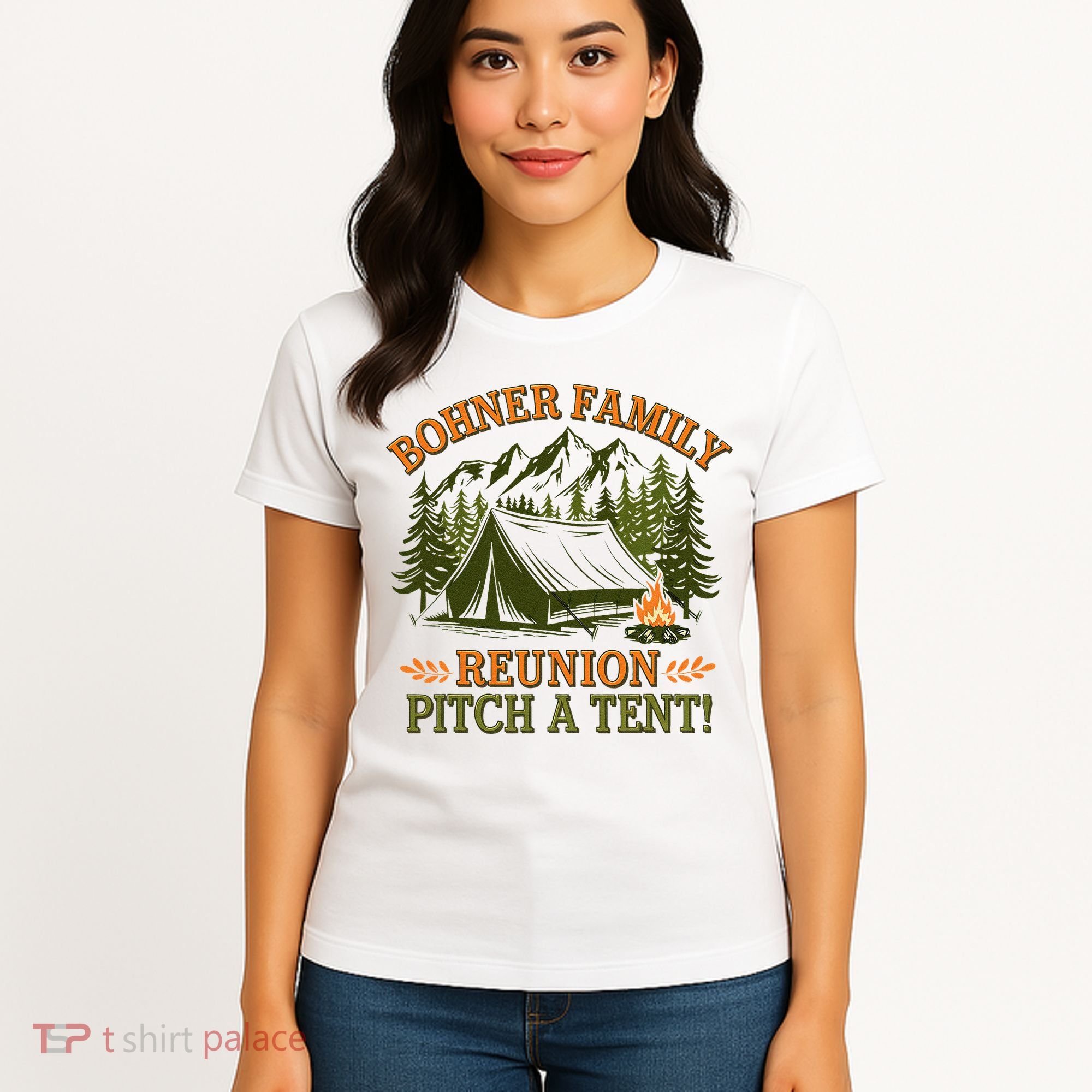 Bohner Family Reunion Pitch A Tent Women's T-Shirt