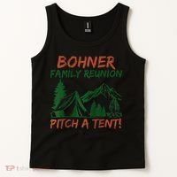 Bohner Family Reunion Pitch A Tent Raglan Gift Tank Top thumb 2