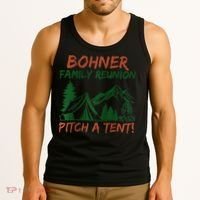 Bohner Family Reunion Pitch A Tent Raglan Gift Tank Top thumb 3