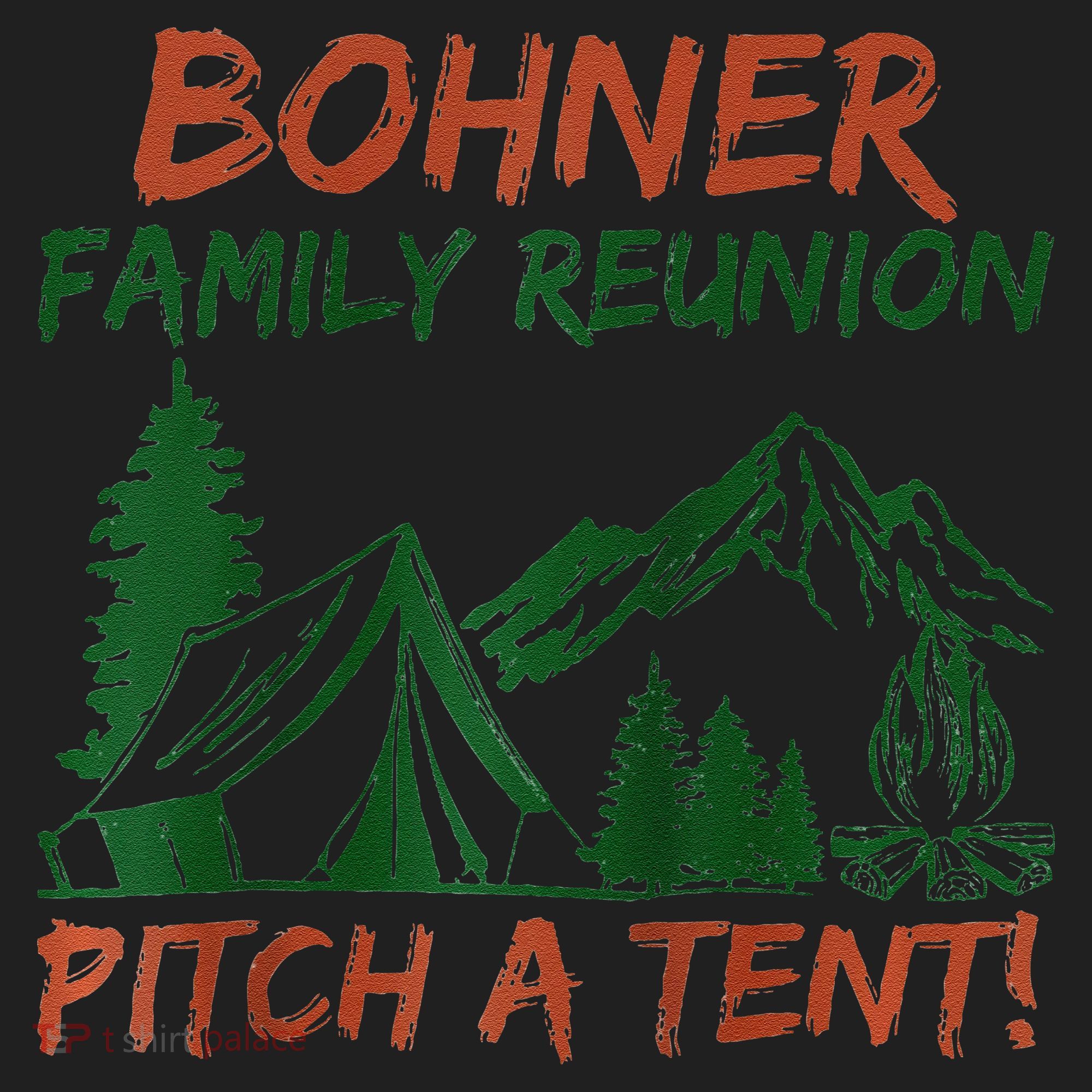 Bohner Family Reunion Pitch A Tent Raglan Gift Golf Towel