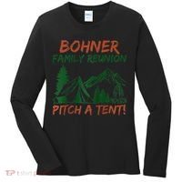 Bohner Family Reunion Pitch A Tent Raglan Gift Women's Long Sleeve Shirt thumb 0